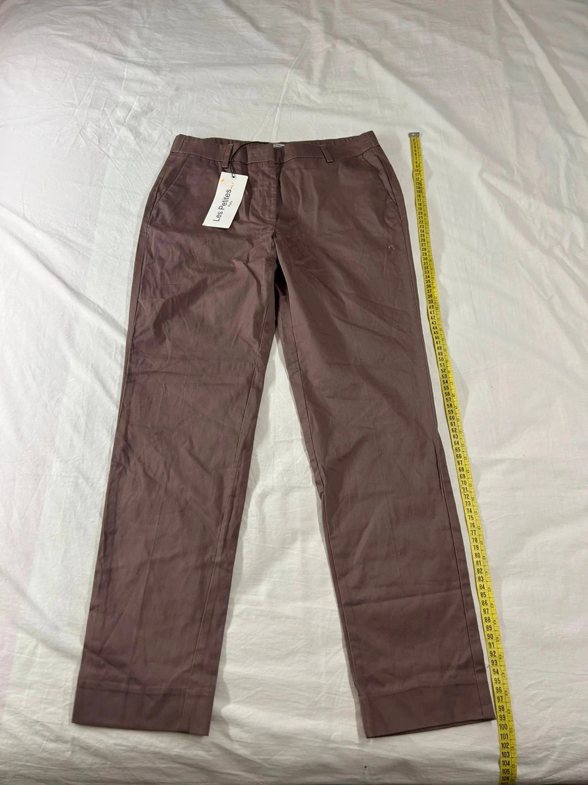 Pantalon ajusté marron beige les petites paris